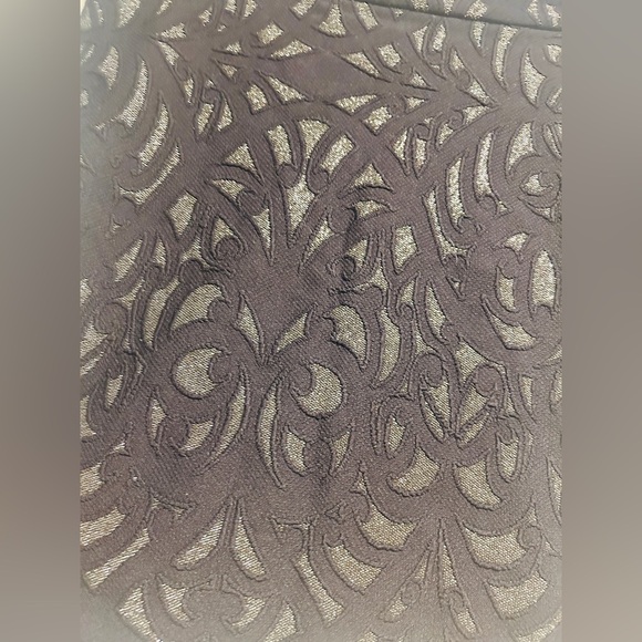 🆕 NWT PARKER  High Waist Zip Back Mini Skirt Black w/ Metallic Silver Women's 4 - Picture 2 of 5